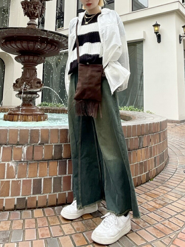 TRIPP NYC ダークグレー デニム プリーツスカート 洗える/大人気定番/特許技術】LONG PLEATS DENIM SKIRT プリーツ