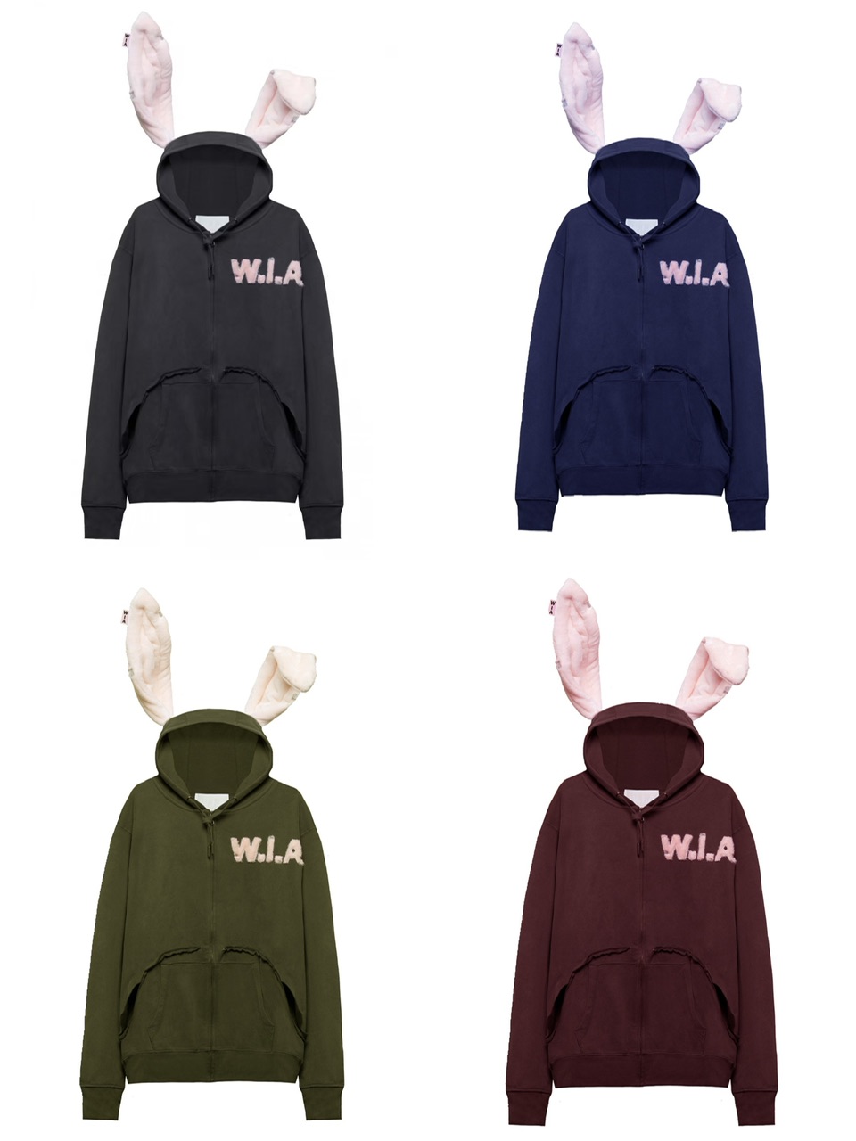 正規品【 W.I.A DARK PURE ORGANIC COTTON ZIP UP HOODIE-800 】 ダブルアイエー フーディ パーカー オーバーサイズフーディ オーバーサイズパーカー ジップアップ ジップパーカー ジップアップパーカー 羽織 ジップアップフーディ 秋服 冬服 プレッシング