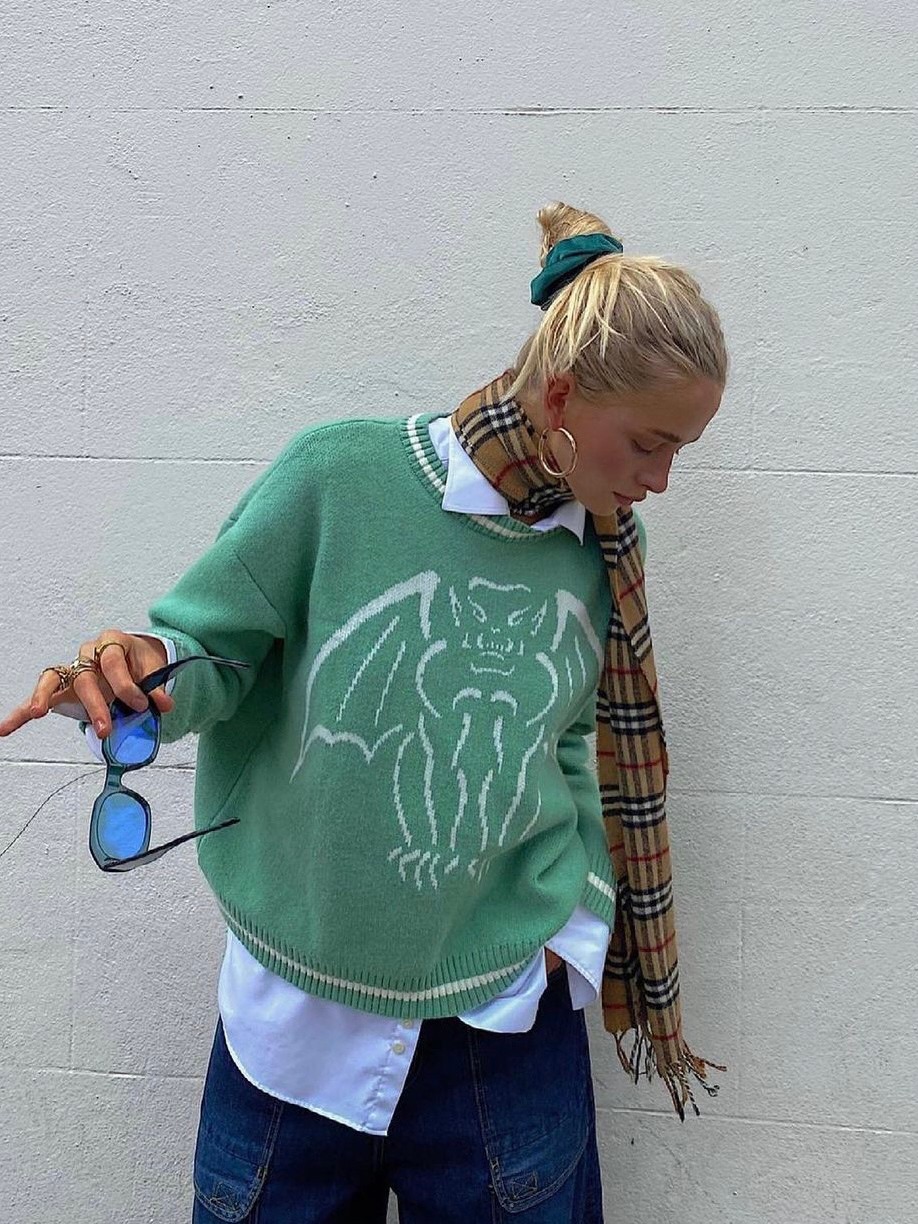 正規品【 HCW Heaven Can Wait GARGOYLE KNIT 】 ヘブンキャンウェイト ヘヴンキャンウェイト ニット セーター 長袖トップス 春服 秋服 冬服 Pressing pressing プレッシング プレッシングウェブショップ|Pressing