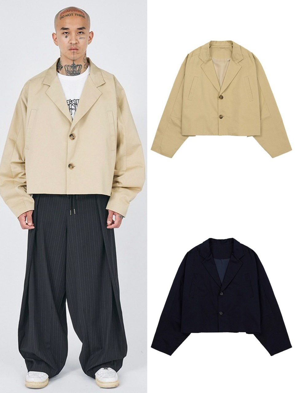 正規品【 AJOBYAJO Batwing Cotton Short Jacket 】 アジョバイアジョ クロップドジャケット ショートジャケット ジャケット 短丈ジャケット コットンジャケット 羽織 秋服 冬服 Pressing pressing プレッシング プレッシングウェブショップ 春服 25,344円