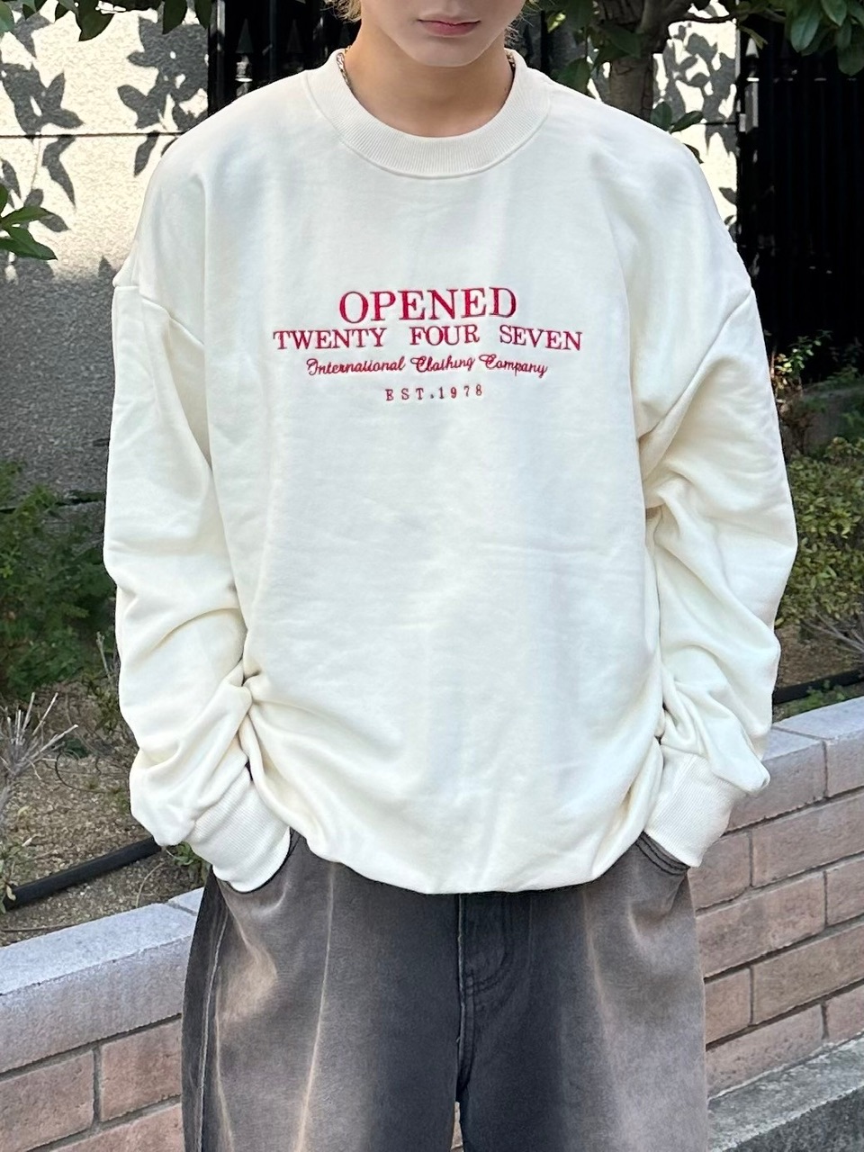 定まり品【 nmtc + opened sweat shirt (4color) 】 エヌエムティーシー より分ける より分ける作目 トップス 流汗 トレーナー 調教師 mtm 長袖 長袖トップス 刺しゅう Pressing pressing プレッシング プレッシングウェブショップ