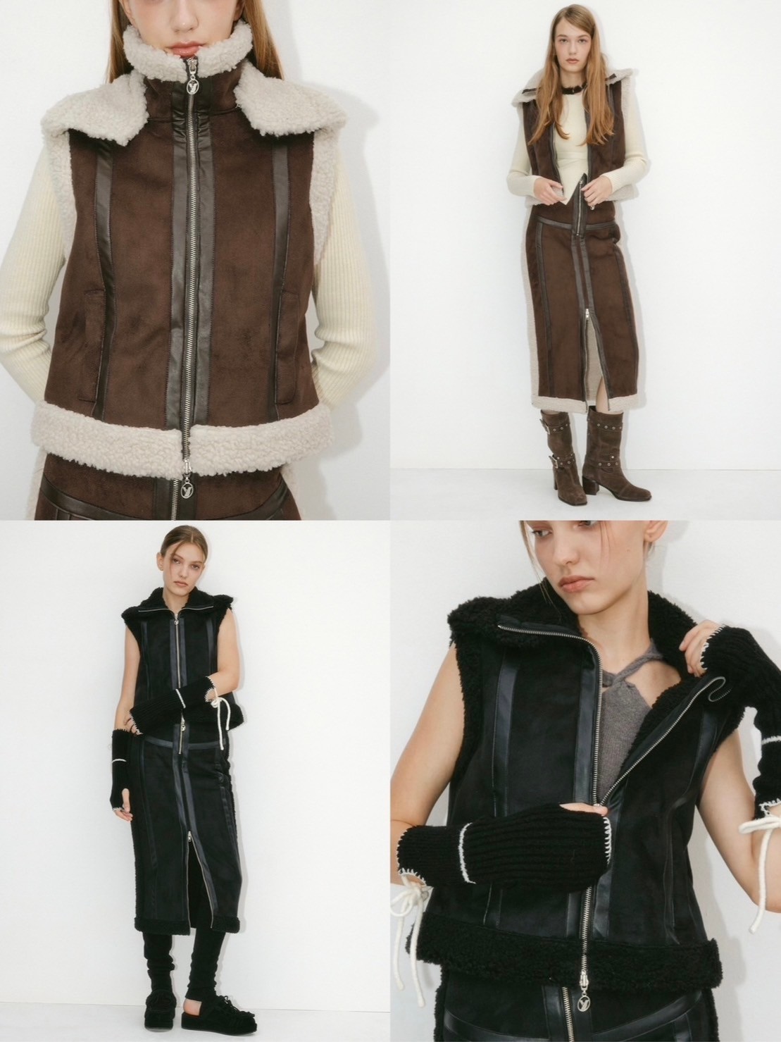 正規品【 YUSE DETACHABLE COLLAR SHEARING SUEDE VEST 】 ユズ トップス ベスト レイヤード レイヤードトップス スウェード スウェードベスト ジップアップ ジップベスト 袖なし 羽織り Pressing pressing プレッシング プレッシングウェブショップ｜Pressing