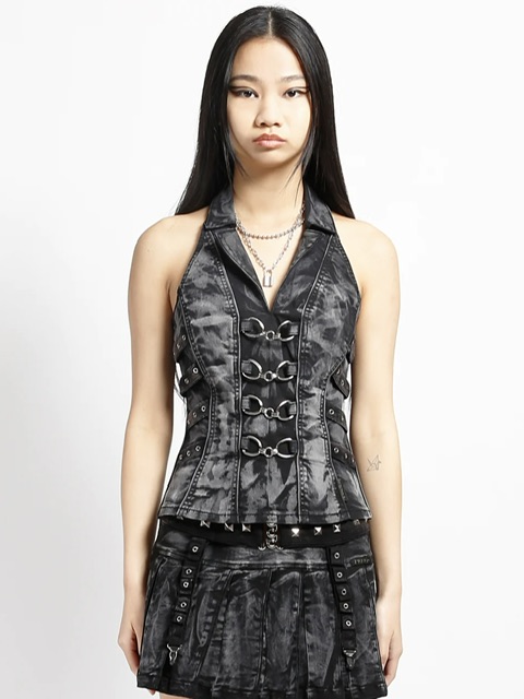 正規品【 TRIPP NYC PEACE CORSET VEST[IO8184] 】 トリップニューヨークシティー コルセットベスト ベスト キャミソール コルセット Pressing pressing プレッシング プレッシングウェブショップ vandy the pink tripp nyc unknown london oy オーワイ supplier unknown｜Pressing