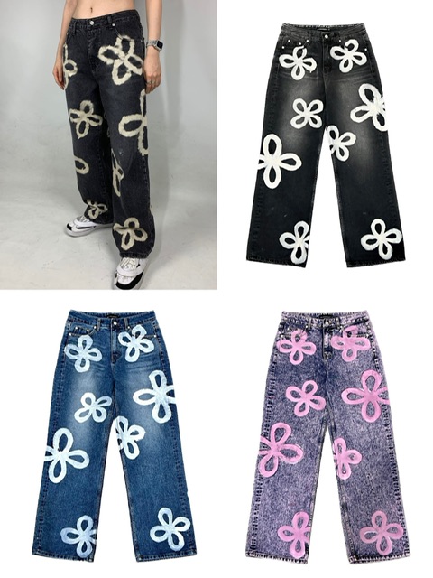 正規品【 SURGERY surgery painted clover jeans 】 サージェリー パンツ ジーンズ ジーパン ジーンズパンツ デニム デニムパンツ クローバー ペイント ペイントパンツ ボトムス ボトム Pressing pressing プレッシング プレッシングウェブショップ