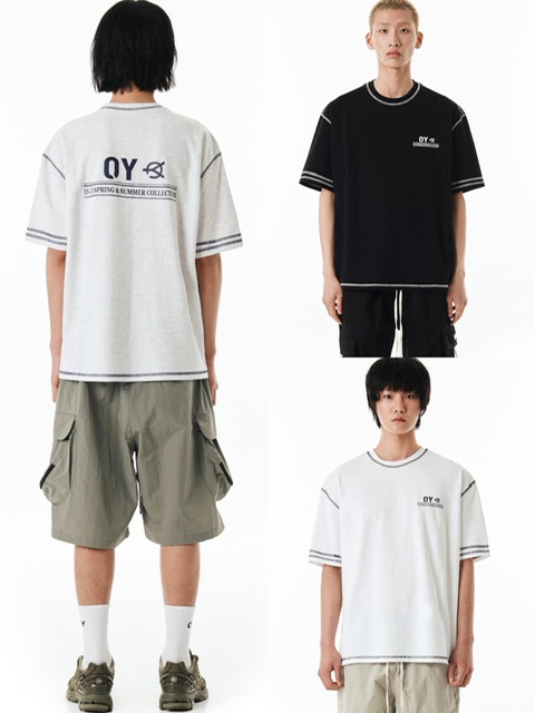 正規品【 OY COVER STITCH LOGO T 】 オーワイ カバーステッチロゴティー Tシャツ ティーシャツ ロゴT 半袖 半袖トップス トップス 半袖Tシャツ Pressing pressing プレッシング プレッシングウェブショップ vandy the pink tripp nyc unknown london oy supplier unknown