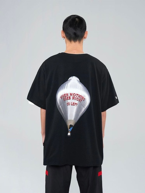 置き目品【 FMACM Balloon SS Tee 】  エフエムエーシーエム トップス ティーシャツ 刷り上げるT 大層らしい大いさ ビッグ影ぼうし 黒いこと 黒いことT 黒T 半袖 半袖トップス Pressing pressing プレッシング プレッシングウェブショップ トップス-Tシャツ・カットソー
