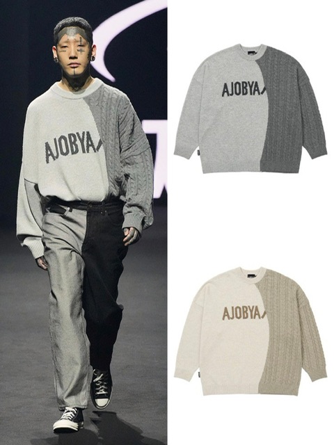 正規品【 AJOBYAJO Twofold Logo Sweater 】 アジョバイアジョ トップス スウェット スウェットトップス ニット ニット生地 ニットトップス ロゴ ブランドロゴ ロゴスウェット 長袖 長袖トップス Pressing pressing プレッシング プレッシングウェブショップ｜Pressing 14,230円