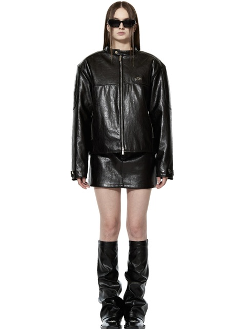 正規品【MORE THAN BLACK LEATHER BIKER SKIRT 】 モアザンブラック レザーバイカースカート スカート ミニスカート レザースカート Pressing pressing プレッシング プレッシングウェブショップ|Pressing