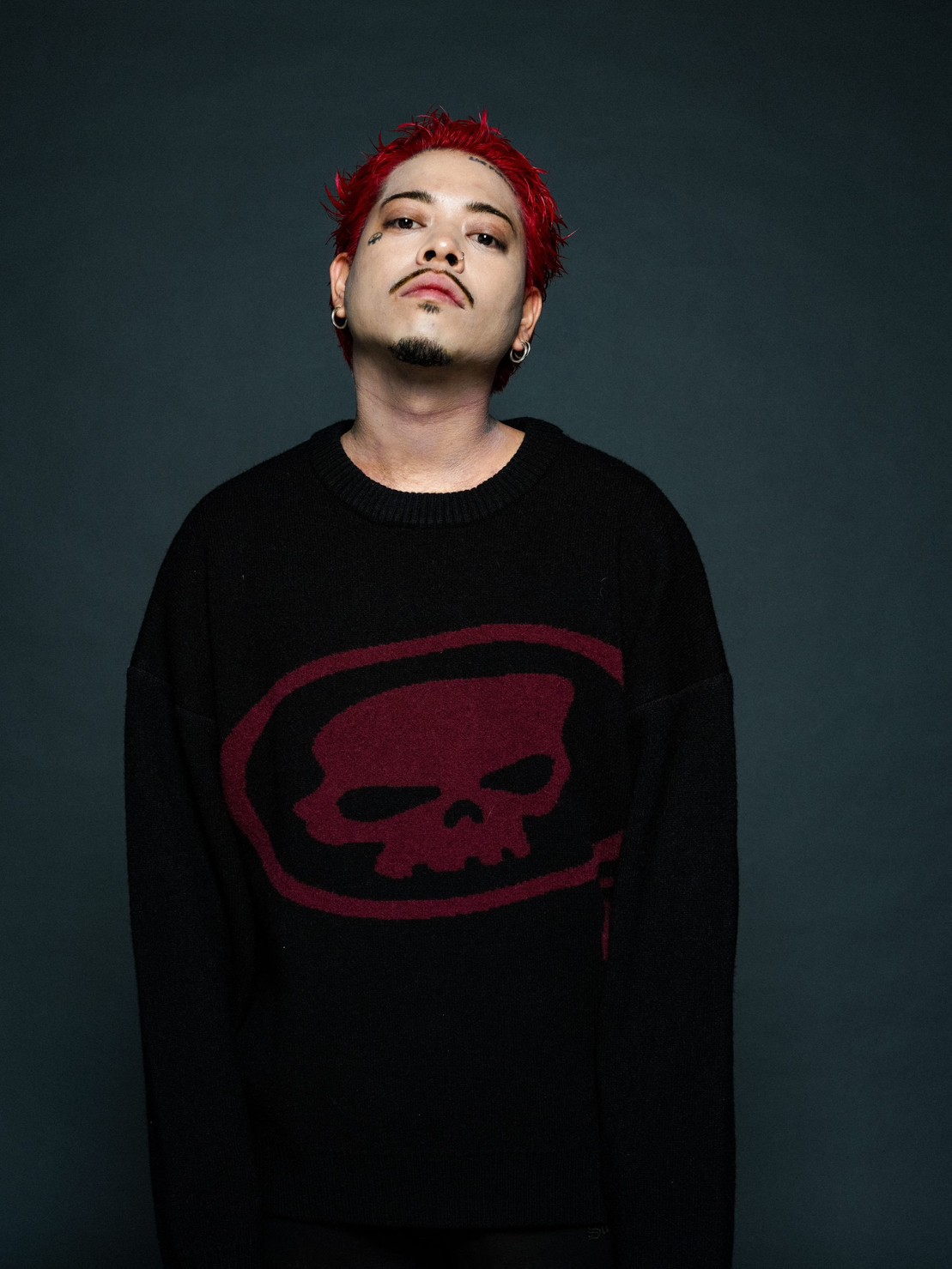 置き目品【 HEAVEN CAN WAIT Hideyoshi×HCW KNIT 】  ヘブンキャンウェイト ヘヴンキャンウェイト トップス 編み物 編み物箇条 長袖 長袖トップス スカル 共同研究 コラボアイテム Pressing pressing プレッシング プレッシングウェブショップ メンズファッション-ニット・セーター