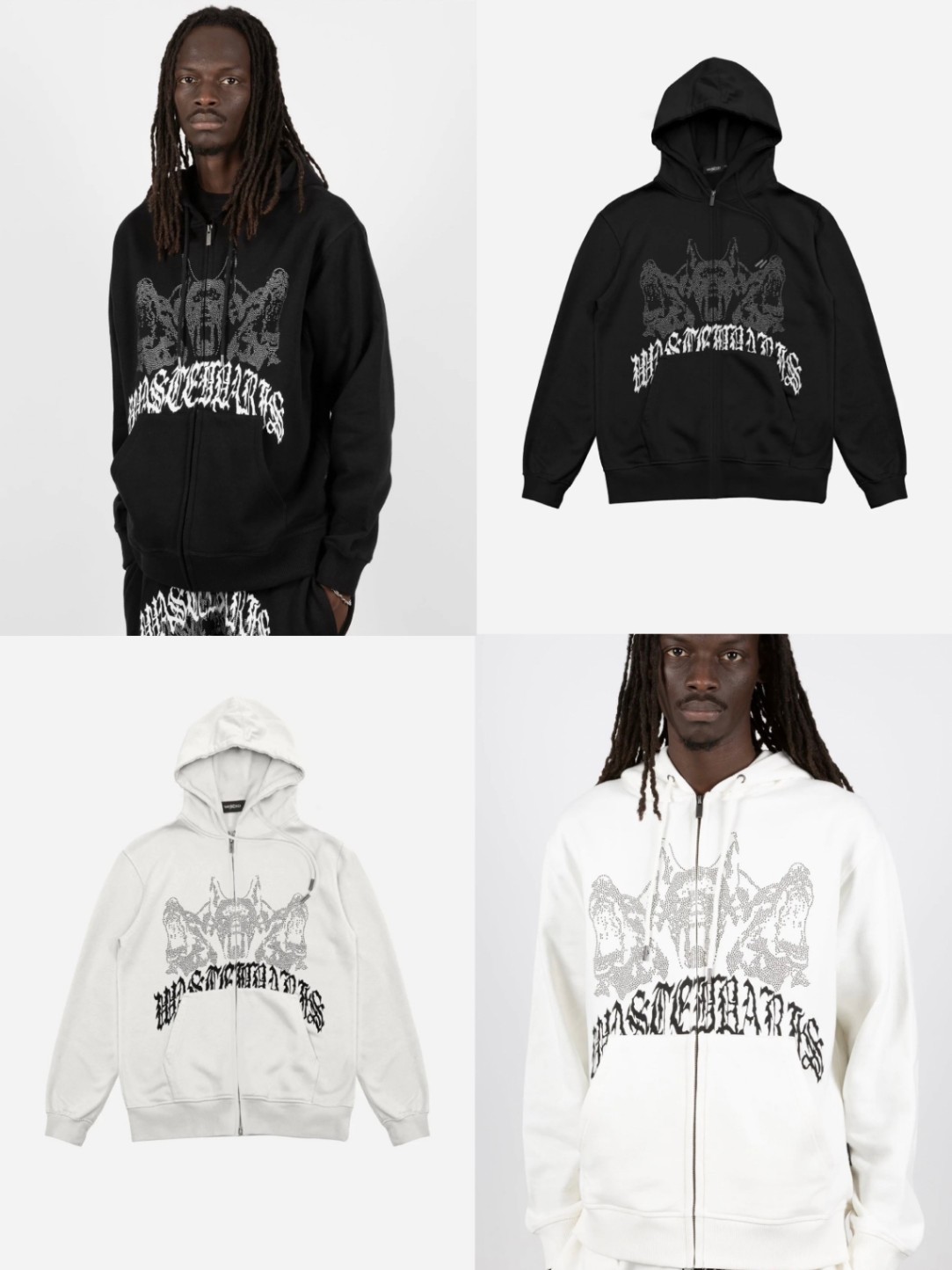 正規品【 WASTED PARIS HOODIE ZIP GUARDIAN 】 ウェイステッドパリス フーディー フード パーカー オーバーサイズ ビッグシルエット ジップフーディー Pressing pressing プレッシング プレッシングウェブショップ vandy the pink tripp nyc unknown london oy オーワイ