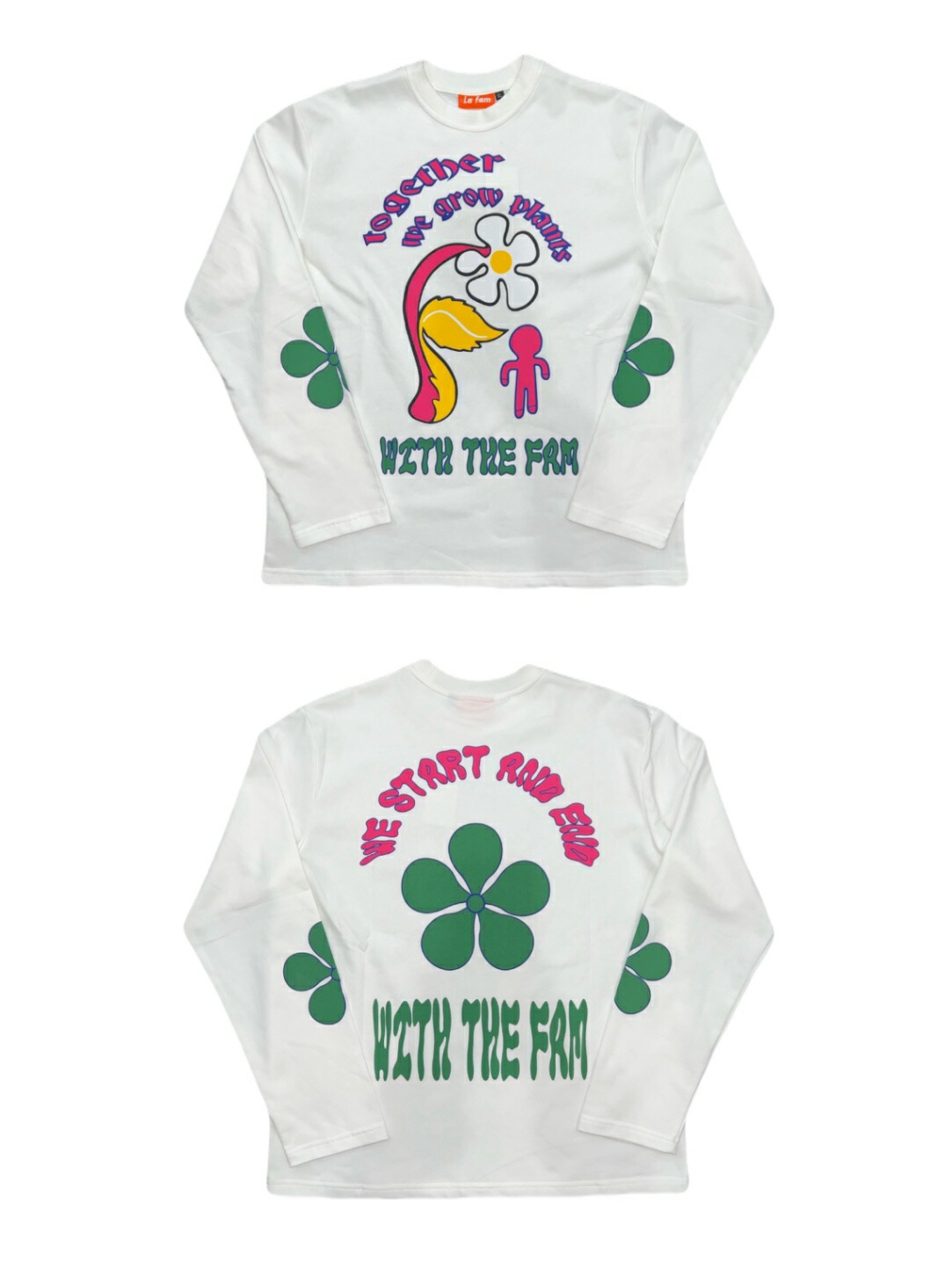 決まり品 【 La Fam Grow Plants LS 】 ラファム トップス ロング衣袂 ロンT 長袖 長袖トップス 花 お花 刷り上げる 刷り上げるT ロゴタイプ ブランド名ロゴタイプ Pressing pressing プレッシング プレッシングウェブショップ メンズファッション-Tシャツ・カットソー-トップス