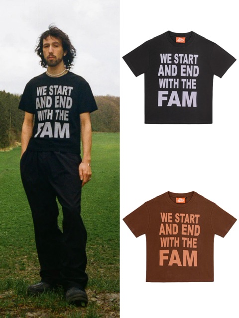 正規品 【 La Fam WE START AND END WITH THE FAM TEE 】 ラファム トップス Tシャツ 半袖 半袖トップス プリント プリントT ロゴ ブランドロゴ Pressing pressing プレッシング プレッシングウェブショップ