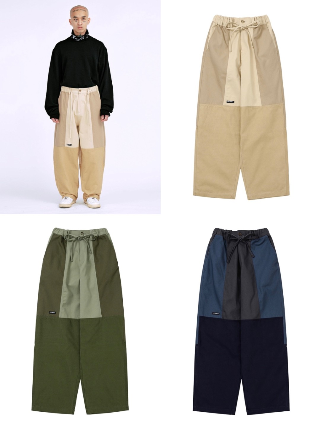 正規品【 AJOBYAJO Tri Mixed Cotton Pants 】 アジョバイアジョ パンツ スウェット コットンパンツ イージーパンツ ロゴ ロゴ刺繍 ブランドロゴ Pressing pressing