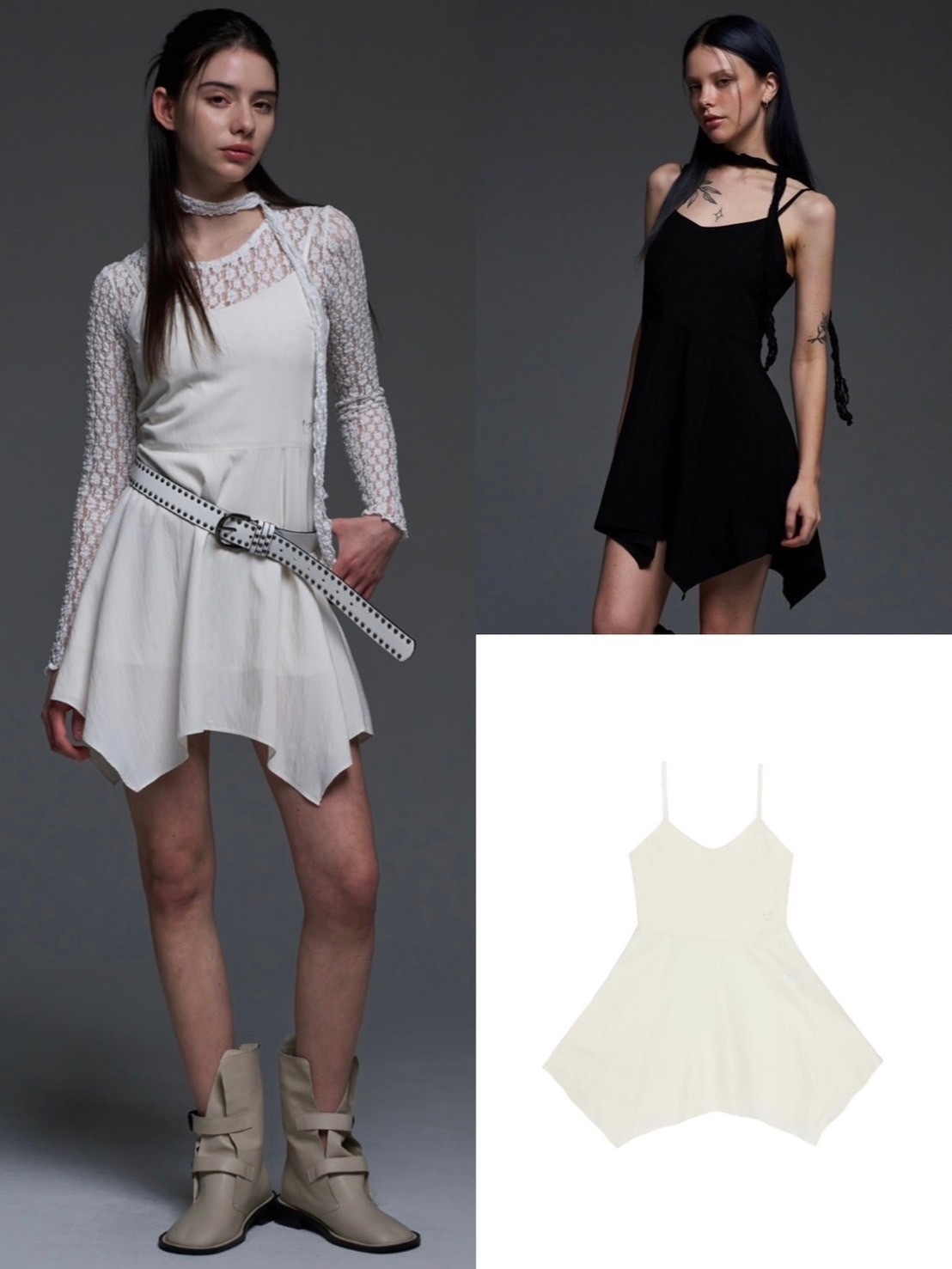 正規品【FANCY CLUB PINCH RUFFLE SLEEVELESS ONE-PIECE 】 ナスティファンシィクラブ NFC スリーブレスワンピース ワンピ キャミワンピ ミニワンピ ミニ丈 Pressing pressing｜Pressing