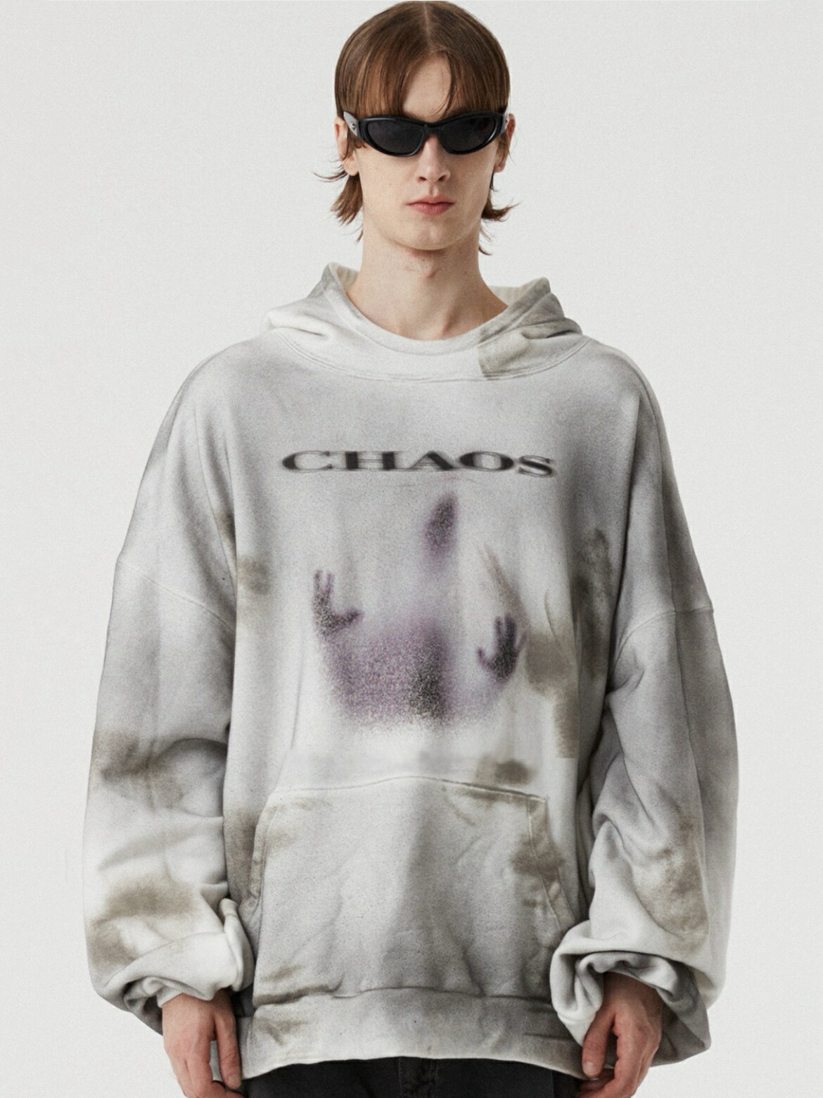 置き目品【 DNSR dirty washing chaos hoodie 】 ディーエヌエスアール トップス 長袖 長袖トップス 長袖トレーナー トレーナー パーカー フーディー ティーシャツ オーバサイズ Pressing pressing プレッシング プレッシングウェブショップ