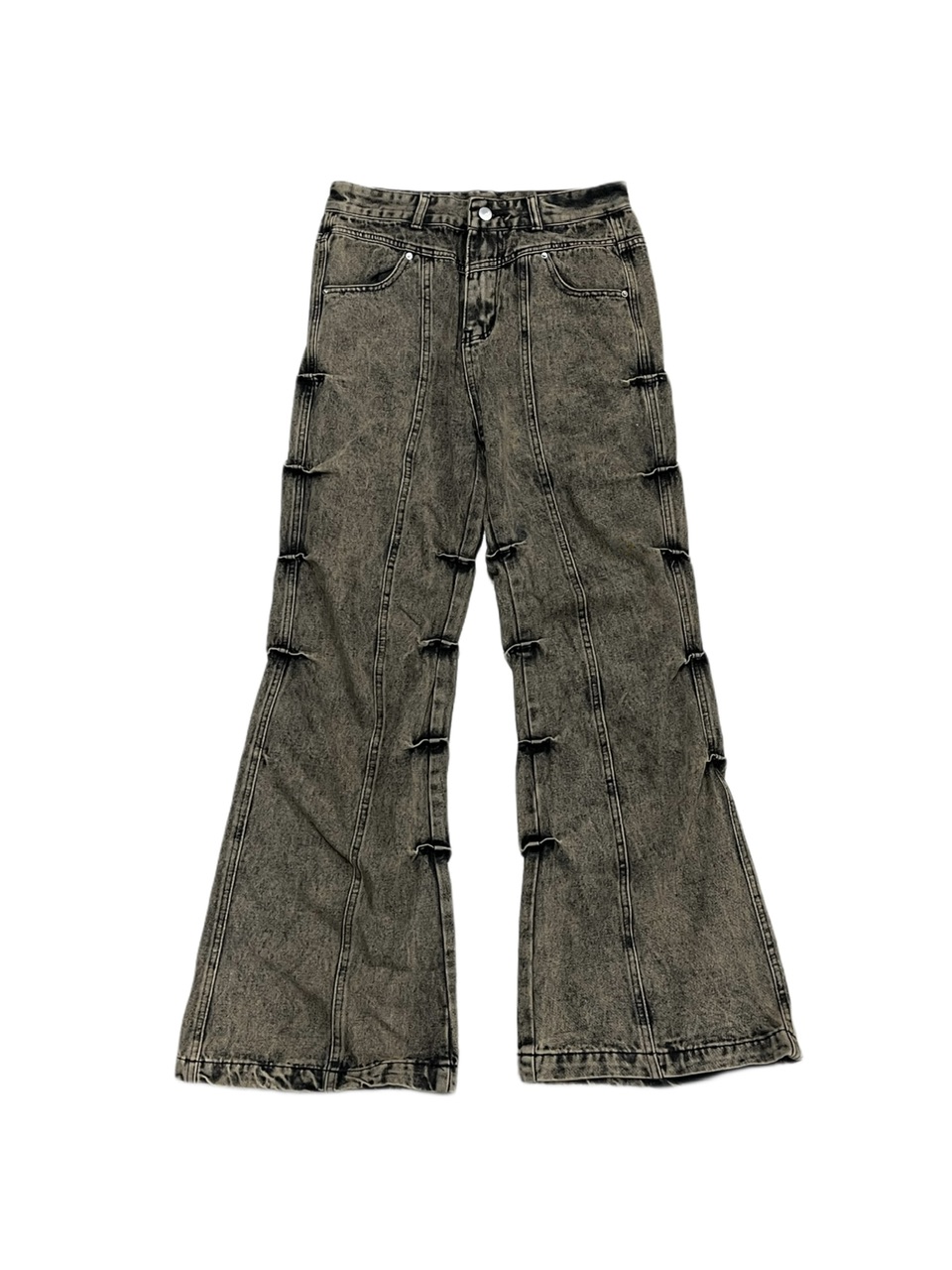 正規品【 XU vintage wash denim flare pants 】 エックスユー ボトムス ボトム デニム デニムパンツ ジーンズ ジーパン ジーンズパンツ フレアデニム フレアパンツ フレア 長ズボン 春服 Pressing pressing プレッシング プレッシングウェブショップ