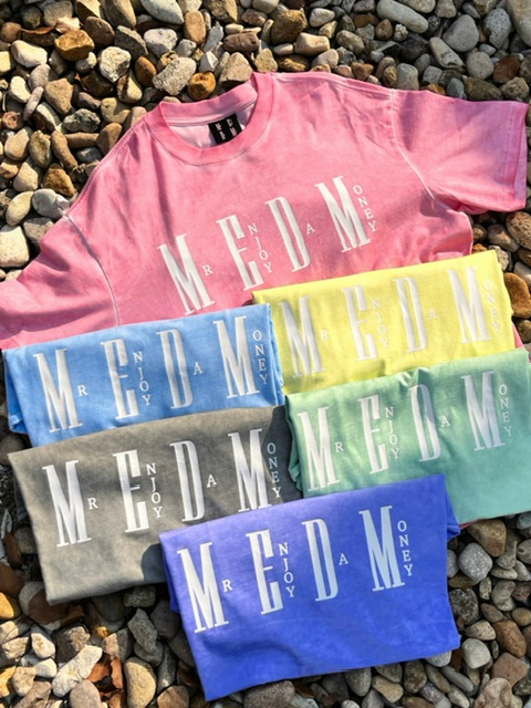 正規品【MR. ENJOY DA MONEY Washing Color Short Sleeves】MEDM エムイーディーエム ミスターエンジョイダマネー ストリート カジュアル 半袖 半袖トップス プリント Tシャツ T-SHIRT