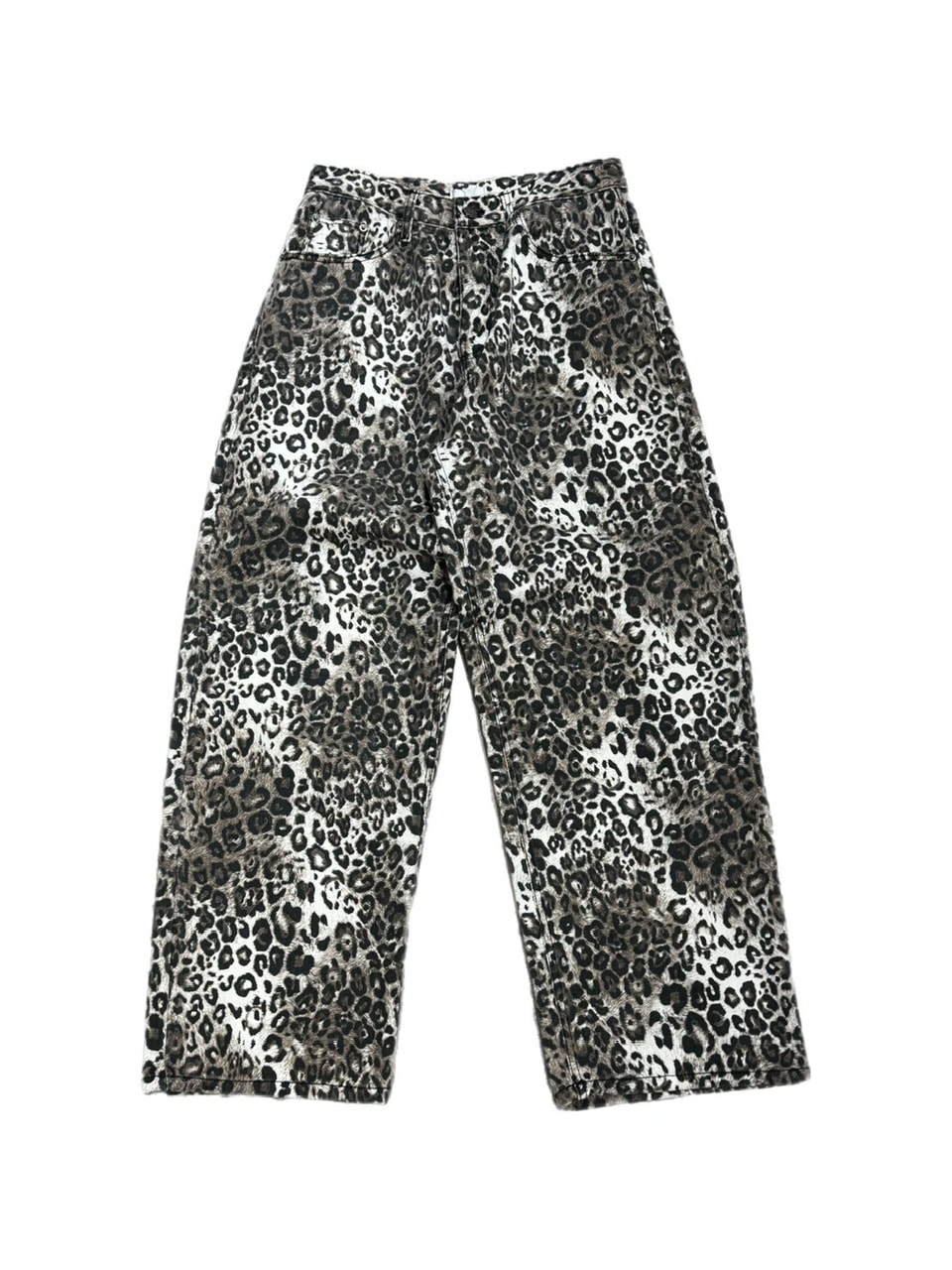 受注制【Chikashitsu +】leopard wide cotton pants｜Pressing