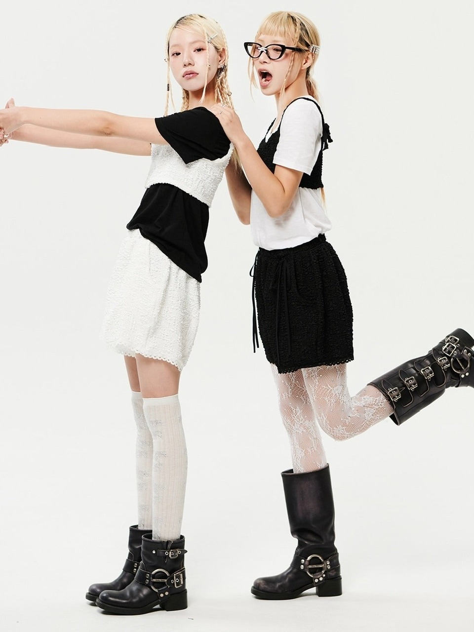 正規品【HOLY NUMBER 7 Lace banded short pants】ショートパンツ レース 韓国ファッション ストリートファッション フェミニン ガーリー