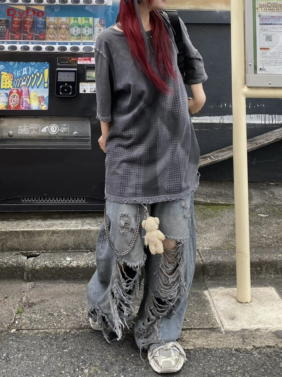 受注制【XU DOG】damage denim pants (3color)