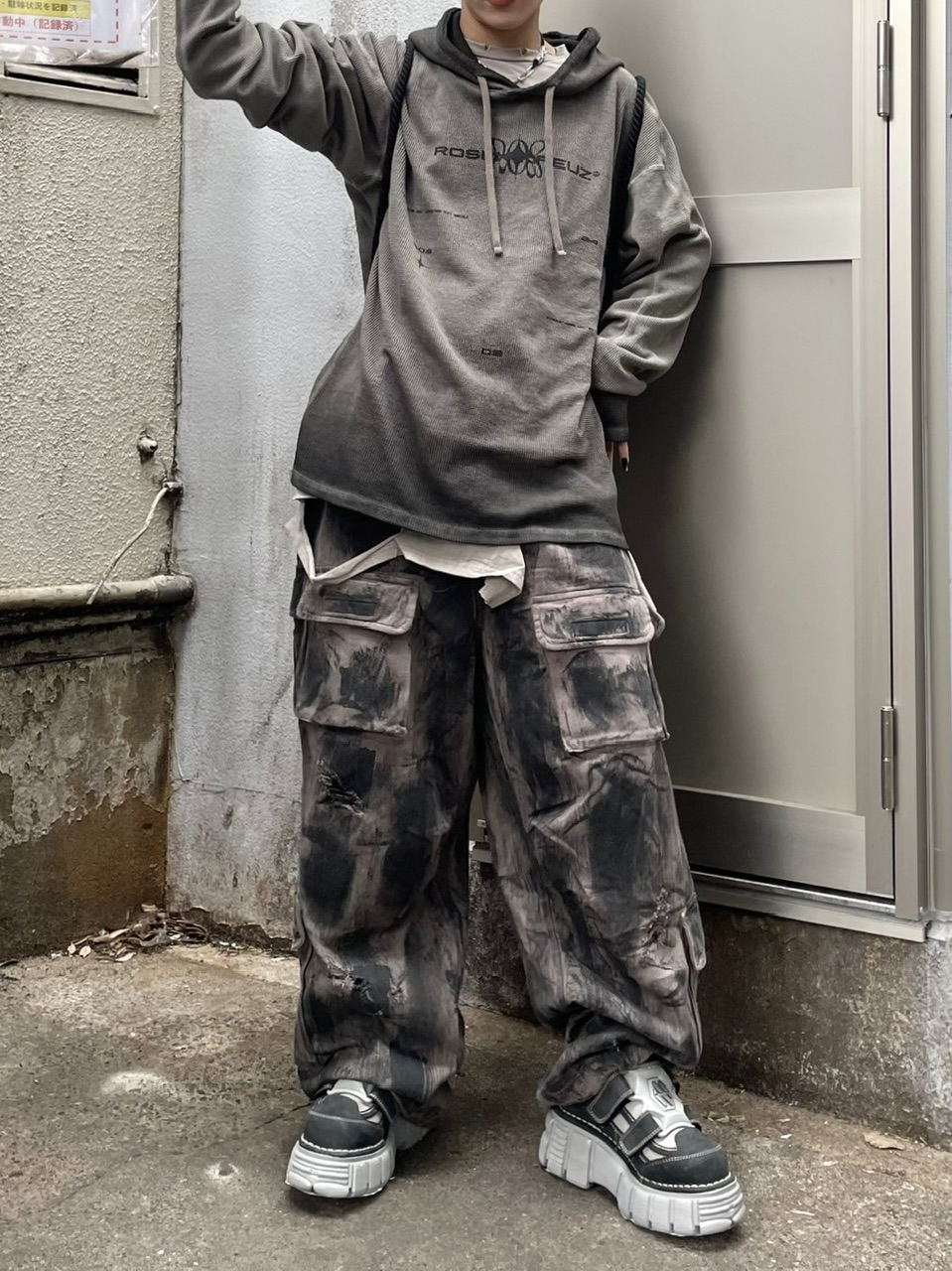 置き目品【XU pocket cargo denim pants 4】表どおり流行り物 XU エックスユー 厚地の外套大きさ ジーンズ デニム ジ カーゴパンツ カーゴデニム 韓国流行り物 韓国表どおり
