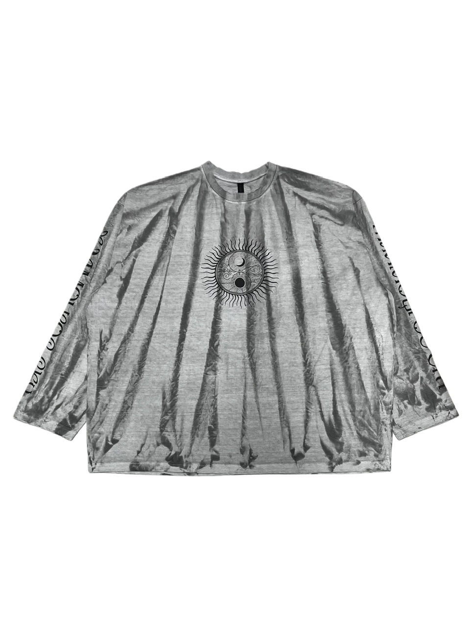 受注制【XU DOG】garment washing print long sleeve tee (2color)