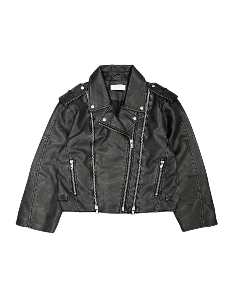 受注制【XU DOG】washed leather jacket