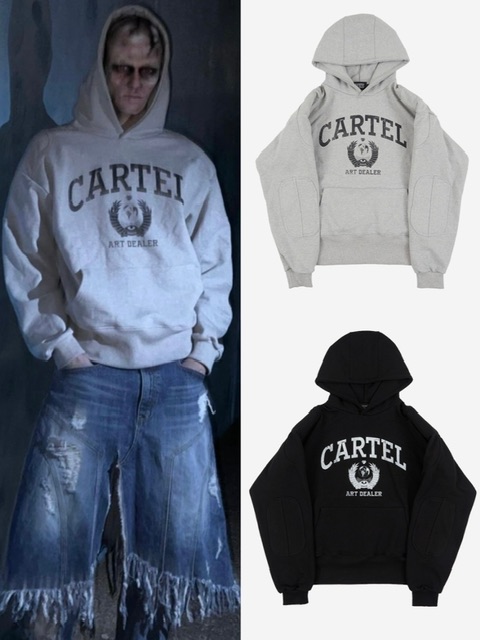 置き目品【SUNDAY OFF CLUB Cartel Shoulder Padded Heavy Terry Hoodie】長袖トップス プリントトップス パーカー フーディー ティーシャツ ユニ一発やる ストリートファッシファッション