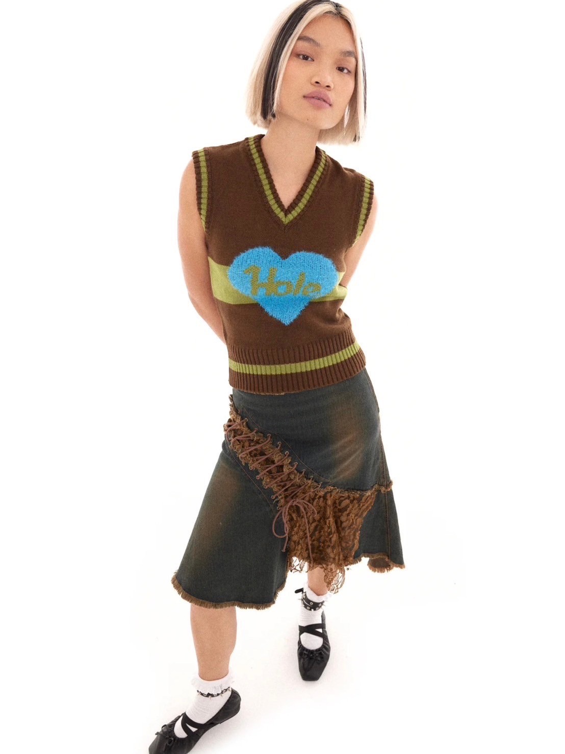 正規品【Basic Pleasure Mode MALIBU VEST】ニットベスト ベスト ニット ノースリーブ Vネック ユニセックス ストリートファッシファッション