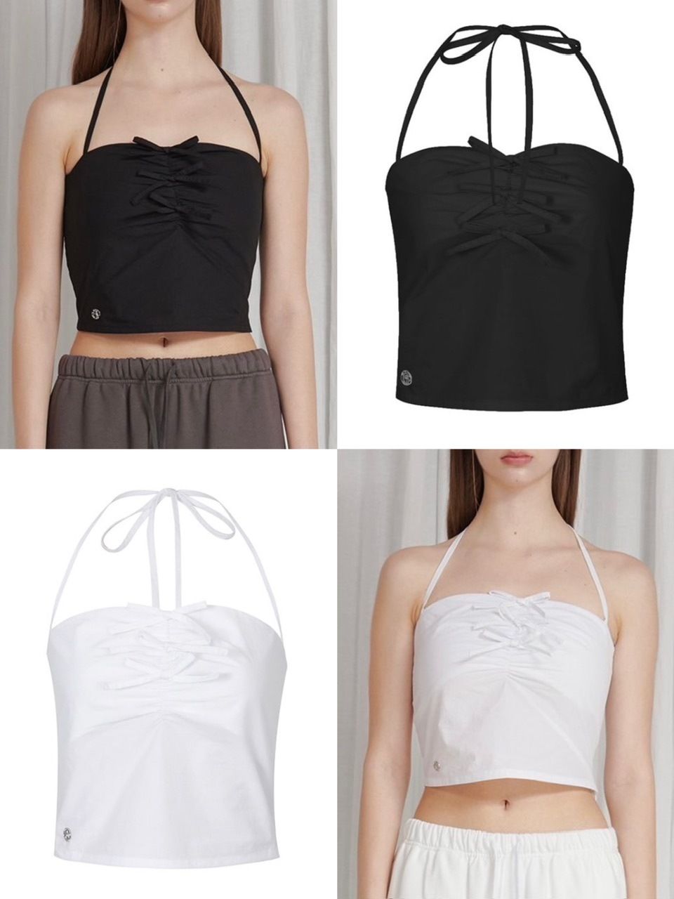 正規品【PAIN OR PLEASURE DANIELLE TOP】クロップトップス 短丈 ノースリーブ オフショルダー ガーリー フェミニン ストリートファッシファッション