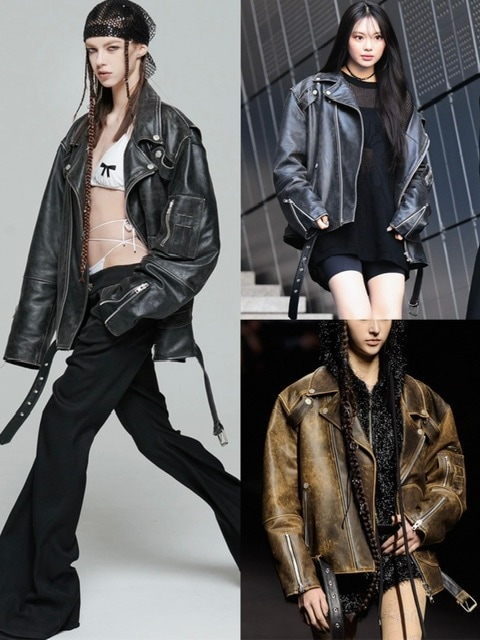 正規品【HOLY NUMBER 7 VINTAGE RIDER JACKET】長袖 アウター ジャケット レザージャケット 羽織 オーバーサイズ ユニセックス ストリートファッシファッション｜Pressing