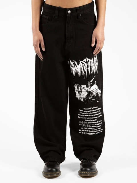 正規品【WASTED PARIS VAULT CASPER PANT】デニムパンツ ジーンズ ロゴデニム オーバーサイズ ニセックス ストリートファッシファッション