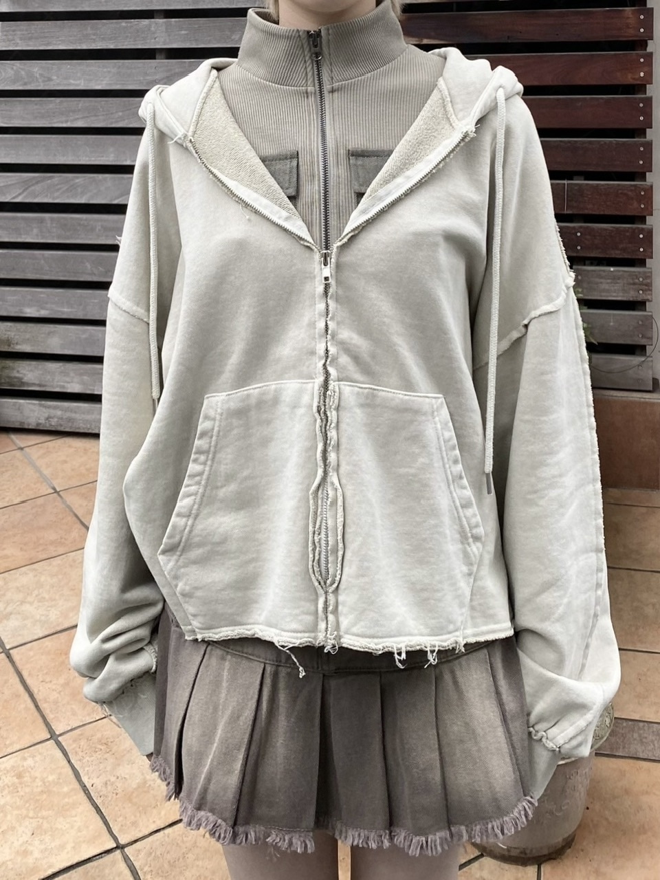 受注制【nmtc +】unisex cropped hoodie (4color)｜Pressing