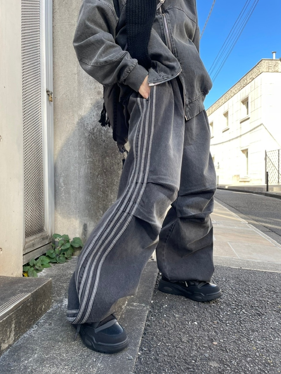 受注制【nmtc +】side line tuck denim pants