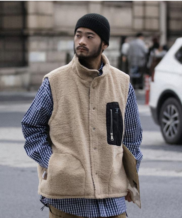 NONTOKYO FRILL FIELD VEST　ネイビー　紺 楽天市場】BAY SIDE ベイサイドFLEECE VEST フリースベストGREY