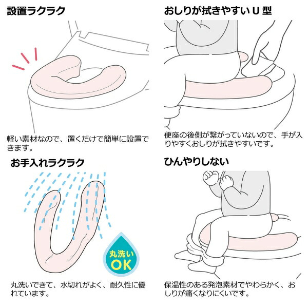 市場 リッチェル ひんやりしない補助便座ピンク