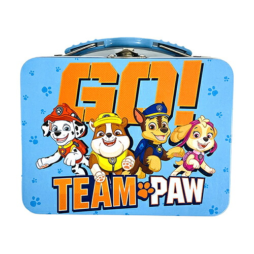 パウパトロール ミニ 缶 ボックス Go Team Paw a パウパト グッズ 小物入れ 缶ケース Box トランク ティン缶 おしゃれ かわいい チェイス マーシャル ラブル スカイ ハンドル付き キャラクター 雑貨 海外 輸入品 インポート ギフト プレゼント 開店記念セール