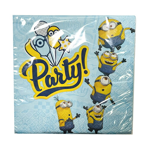 新品 正規品 ミニオンズ フィーバー 紙ナプキン L 16枚入り ミニオン パーティー グッズ ペーパーナプキン 使い捨て デコパージュ ハンドメイド 誕生日 アメリカ かわいい かっこいい 男の子 インテリア キャラクター 飾り付け 輸入品 インポート Minions The Rise