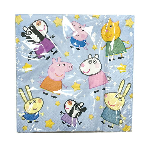 ペッパピッグ 紙ナプキン 16枚入り L Napkins Peppa Pig かわいい アメリカ インテリア インポート キャラクター グッズ デコパージュ ハンドメイド パーティー ペッパ ペーパーナプキン ホームパーティー 使い捨て 女の子 誕生日 輸入品 飾り付け 21新発 L