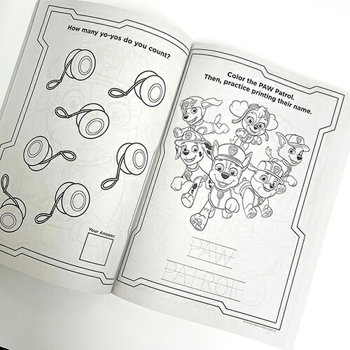 パウパトロール ぬりえ 英語 カラーリングブック 知育玩具 アクテビティ Gigantic Work At Pups 塗り絵 ブック パウパト ぬり絵