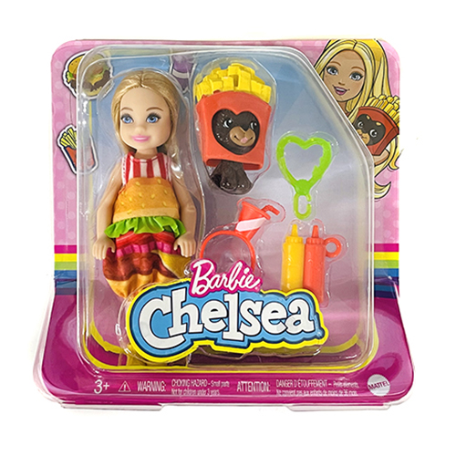 バービー　barbie ドールチャーム　ドールキーホルダー　チェルシー人形 マテル人形使用バービーキーホルダー バービーチャーム