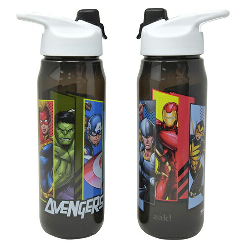 アベンジャーズ PPボトル 20oz. ( 591mL ) ZAK 20172 水筒 すいとう プラボトル ダイレクトボトル 直飲み クリア ウォーターボトル アイアンマン ハルク キャプテンアメリカ キッズ こども 男の子 キャラクター グッズ 雑貨 輸入品 マーベル MARVEL Avengers AVAQW850画像