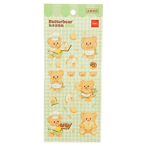 楽天市場】バターベア ぷくぷく ステッカー ( PK ) 20618b Butter bear