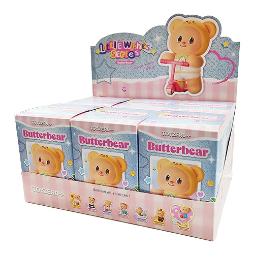 バターベア フィギュア リトルウィッシュシリーズ ブラインドボックス Toyzore+ 6ピース yts1883 Butterbear Little Wishes Series Figures Blind Box 人形 マスコット かわいい タイ くま クマ キャラクター グッズ 雑貨 輸入｜キャラクター雑貨　プレッツェル