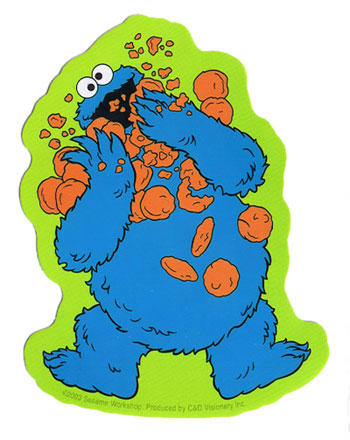楽天市場 セサミストリート ステッカー クッキーモンスター シール Sesame Street Cookie Monster 青 キャラクター 雑貨 グッズ 1714c キャラクター雑貨 プレッツェル
