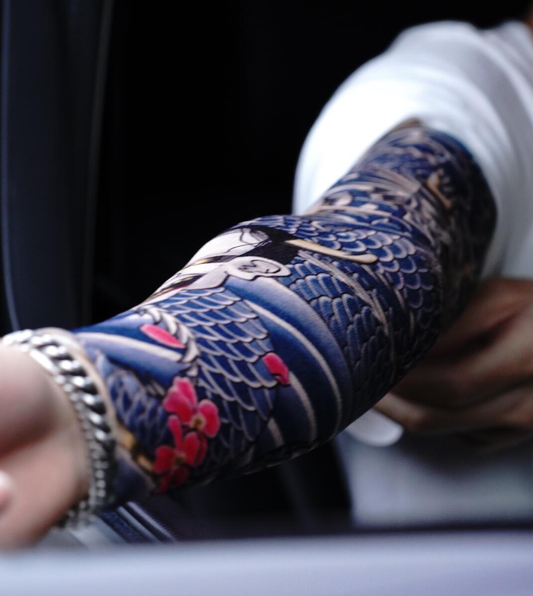 楽天市場 Tattoo スリーブ 刺青 入れ墨 アームカバー 左右2本組 タトゥ アームサポーター 和柄 極道 般若 龍 ２枚セット プライス エボリューション