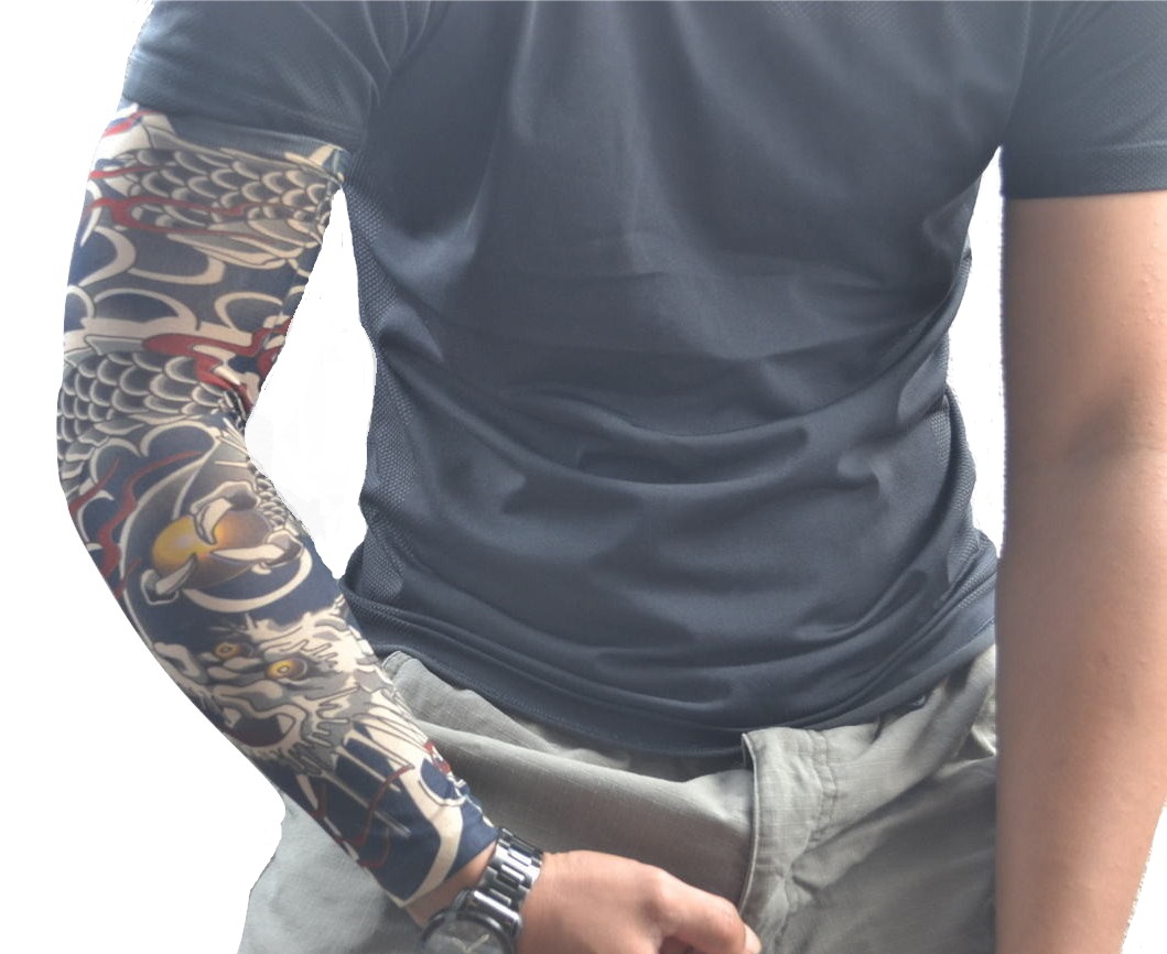 【楽天市場】TATTOO スリーブ 刺青 入れ墨 アームカバー 左右2本組 タトゥ アームサポーター和柄 竜 極道 龍 ドラゴン：プライス