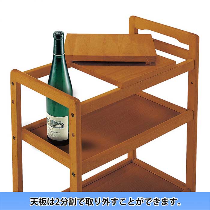 キッチンワゴン Kw B590 木製ワゴン 配膳台 配膳ワゴン キッチン収納 取っ手付 天板2分割式 キャスターワゴン 天然木 キッチン収納 ブラウン 送料無料 3段ワゴン 台所 ダイニング 棚高さ変更可能 料理道具 調味料 木目柄 ウッドワゴン 弘益 Butlerchimneys Com