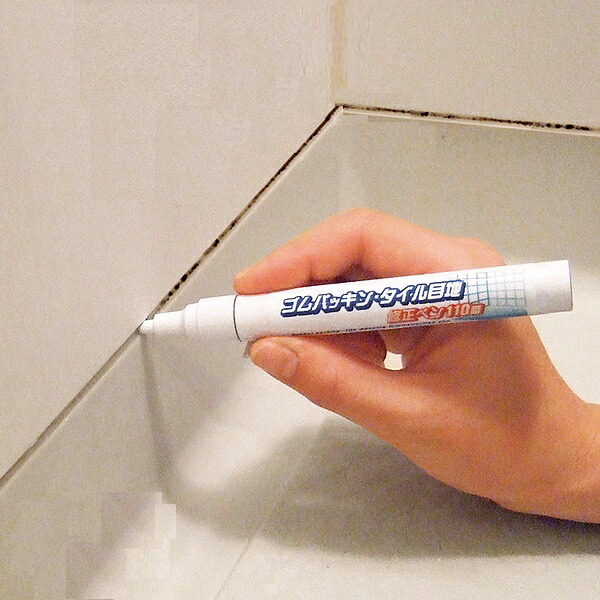楽天市場 ゴムパッキン タイル目地 修正ペン110番 カビ隠し H554 掃除 お風呂場 浴室 洗面所 台所 トイレ シンク 冷蔵庫 カビ 黒ズミ 簡単 浴室ドア 日本製 大掃除 大そうじ オレンジ Orange