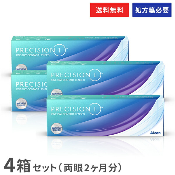 【貨物輸送無料】プレシジョン 一 30枚入 4箱仕掛ける コンタクトレンズ 1日使い捨て（一デー / プレシジョンワン / アルコン / 読みやすい水晶体 / 1day印字機)